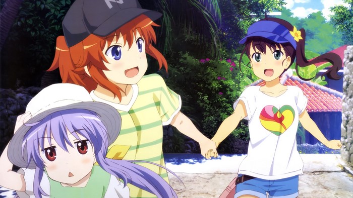 4K, loli, Koshigaya Natsumi, Miyauchi Renge, anime girls, Aoi Niizato, Non Non Biyori