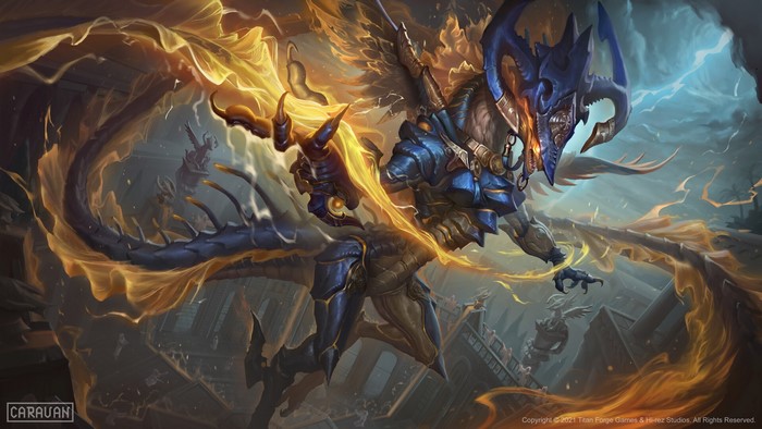 Smite, digital art, dragon, Ramza Ardyputra, tiamat