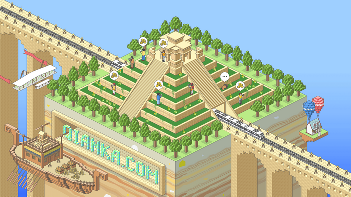 4K, qianka, pixel art, flat art