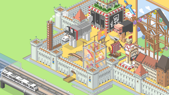 4K, qianka, pixel art, Minecraft, flat art