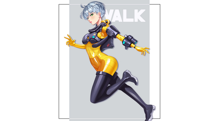 anime, white hair, Apex Legends, Valkyrie(Apex Legends), TutaNigi1901