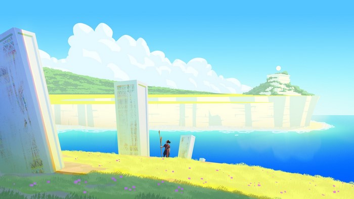 fantasy art, bright, water, Alex Accorsi, digital art, clouds