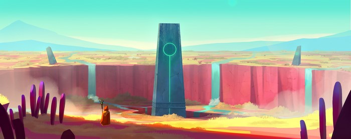 ruins, fantasy art, Alex Accorsi, digital art
