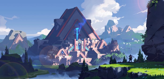 fantasy art, digital art, Jun Dong Li, fantasy architecture, pyramid, fantasy city