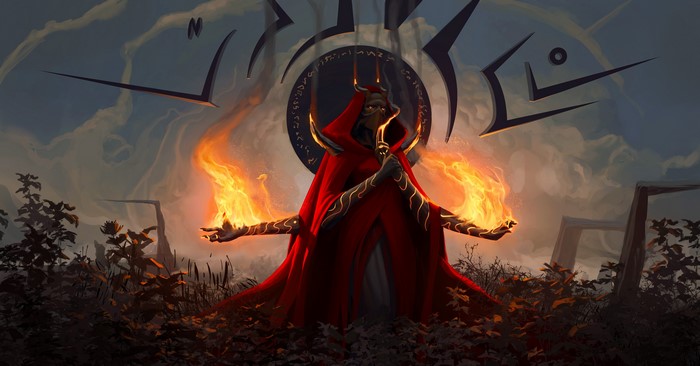 4K, Wisper (Artist), fire, clouds, fantasy art, nephilim, digital art