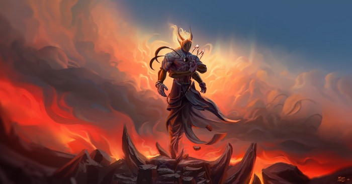 fantasy art, nephilim, digital art, clouds, Wisper (Artist)