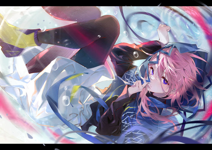 4K, Arutera, anime girls, anime, Virtual Youtuber, pink hair, simple background