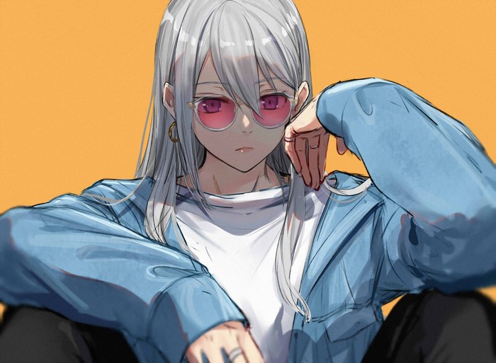 Higuchi Kaede with Purple Glasses and Rings