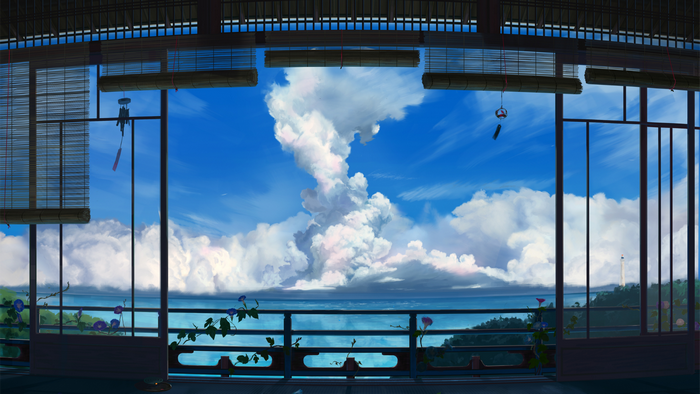 storm, clouds, digital art