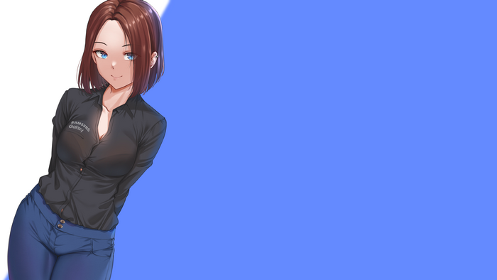 jeans, brunette, blue eyes, Samsung, Ryudraw, samantha samsung