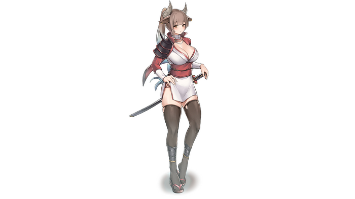 sword, original characters, Lagijay, horns, stockings