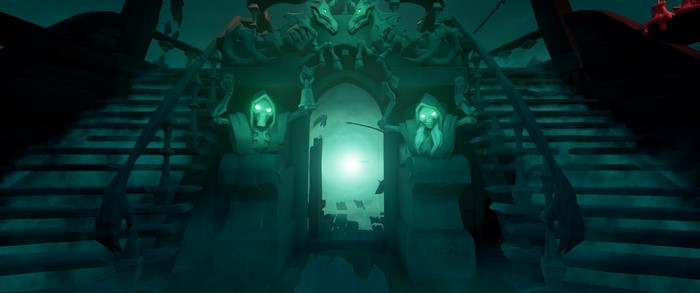 Pirate ship, turquoise, Sea of Thieves