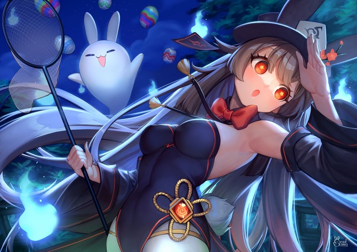 Hu Tao in Bunny Suit from Genshin Impact