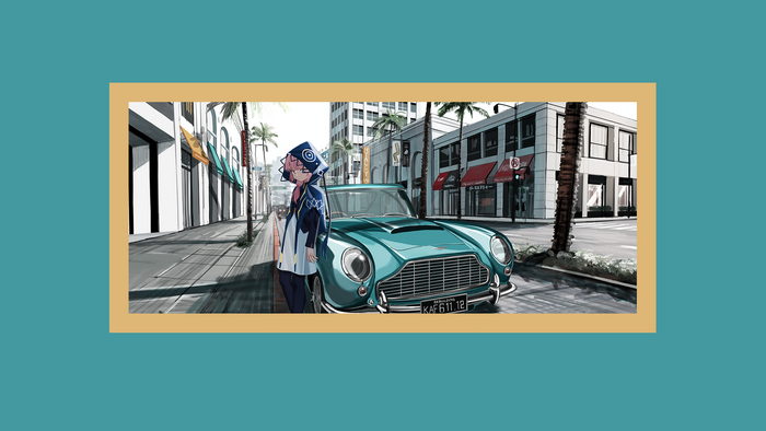 Luicent, cape, KAF, car, anime, hood