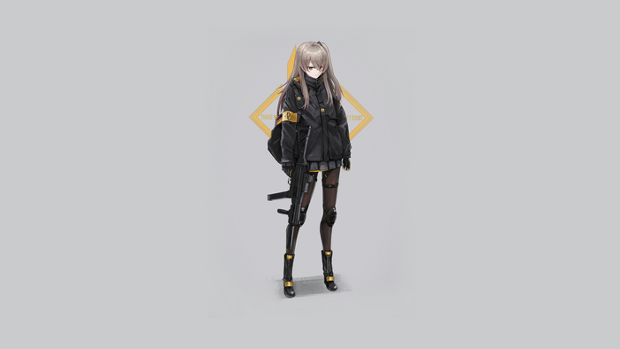 ump45 (Girls Frontline), Girls Frontline, UMP45 (Girls Frontline), anime, gun