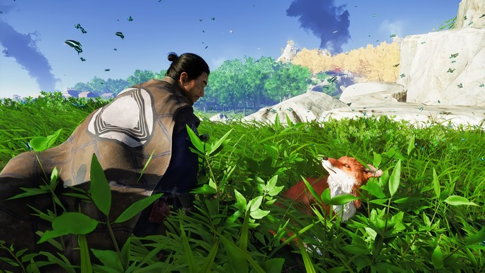 4K, Video Game Landscape, screen shot, fox, Ghost of Tsushima, video games, video game characters, Jin Sakai, PlayStation