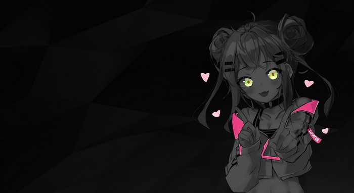 selective coloring, Hololive, monochrome, anime girls, anime, Tokoyami Towa