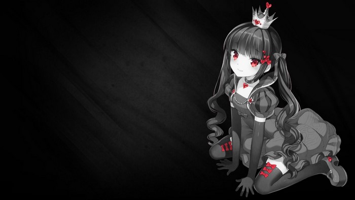 anime, monochrome, anime girls, selective coloring