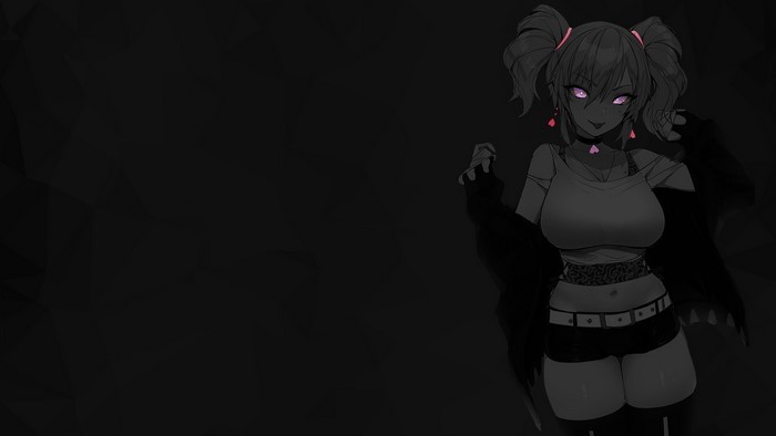 anime girls, anime, monochrome, selective coloring, Coco Kaine, Hololive