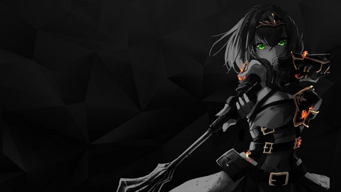 anime girls, anime, Hololive, Shirogane Noel, selective coloring, monochrome