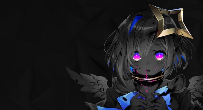 Amane Kanata from Hololive in Monochrome Style