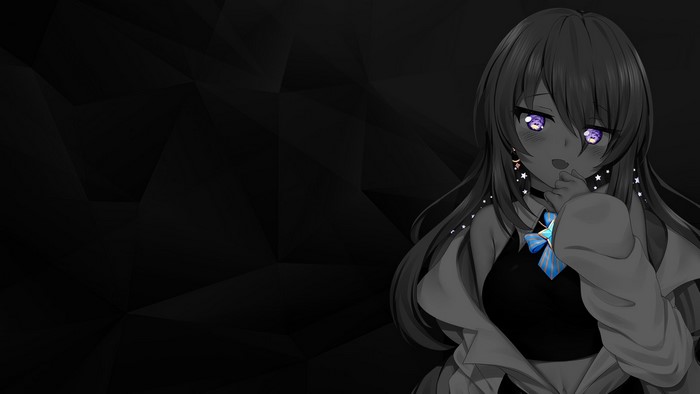 Moona Hoshinova Anime Girl with Selective Coloring