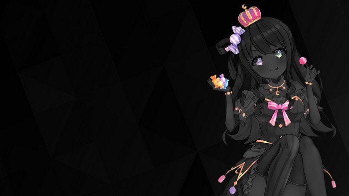 Hololive, anime, selective coloring, monochrome, anime girls, Himemori Luna