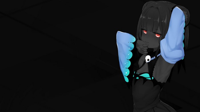 selective coloring, Hololive, monochrome, Uruha Rushia, anime girls, anime