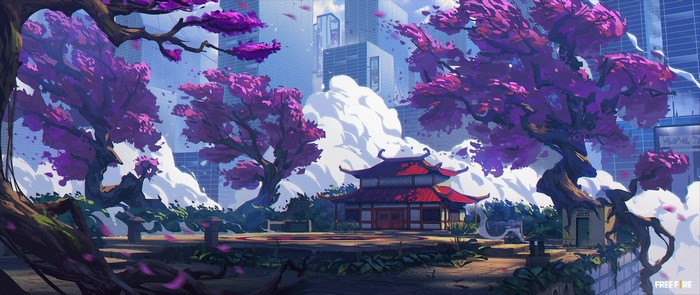 fantasy art, Mateusz Majewski, clouds, digital art, trees, Asian architecture