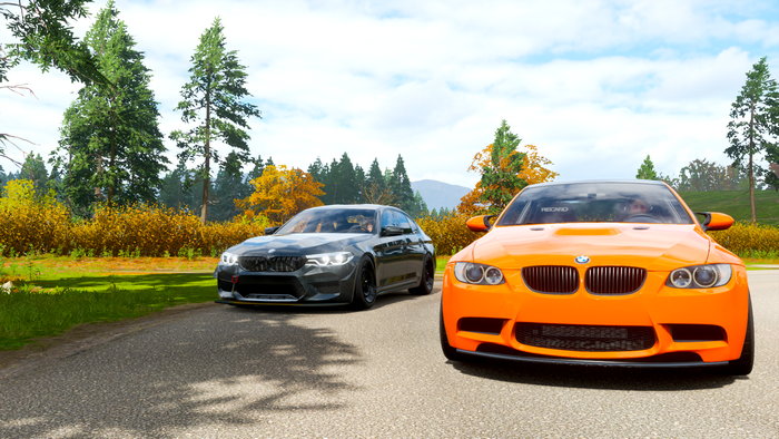 BMW M5, Forza Horizon 4, Forza, BMW 5 Series, BMW 3 Series, car, video games, BMW 3 Series (E92), vehicle, BMW F90, BMW
