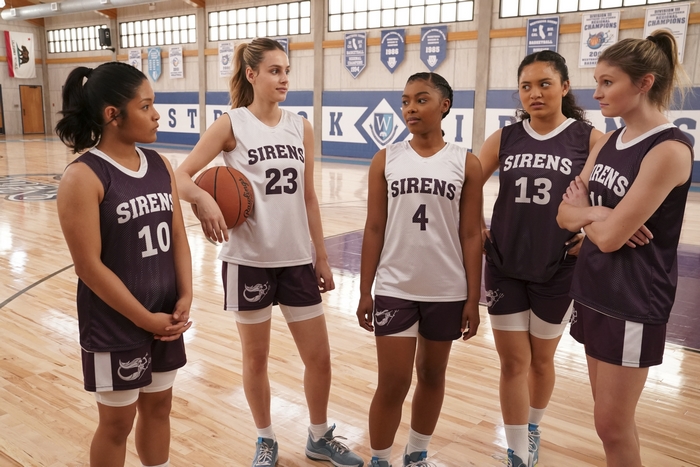 Big Shot: Sirens Basketball Team on Court