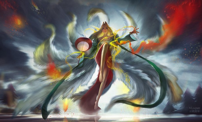 original characters, digital art, fantasy girl, hiLiuyun, WuXia, CG