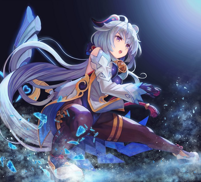 4K, Genshin Impact, anime girls, Ganyu (Genshin Impact), bodystockings