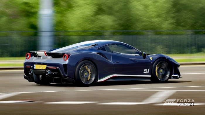 Ferrari, Ferrari 488 pista, video games, Forza Horizon 4, screen shot, Forza