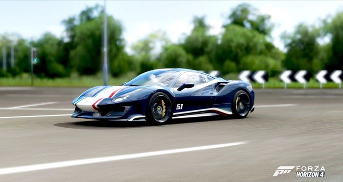 video games, Forza, Ferrari, Forza Horizon 4, Ferrari 488 pista, screen shot