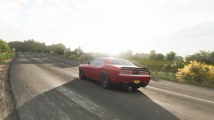 Forza Horizon 4, screen shot, Dodge, video games, vehicle, Dodge Demon, red cars