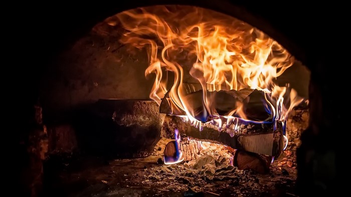 burning, fireplace, fire, wood