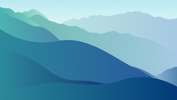 Minimalist Blue Mountain Landscape
