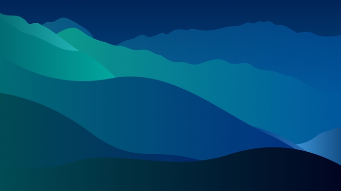 Minimalist Blue Mountain Landscape