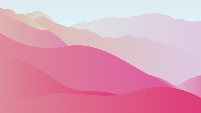 Minimalist Pink Mountain Landscape 4K