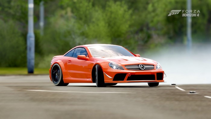 Forza Horizon 4, vehicle, Mercedes-Benz, Mercedes-Benz SL65 AMG, Mercedes Benz, car, Forza, screen shot, video games, red cars