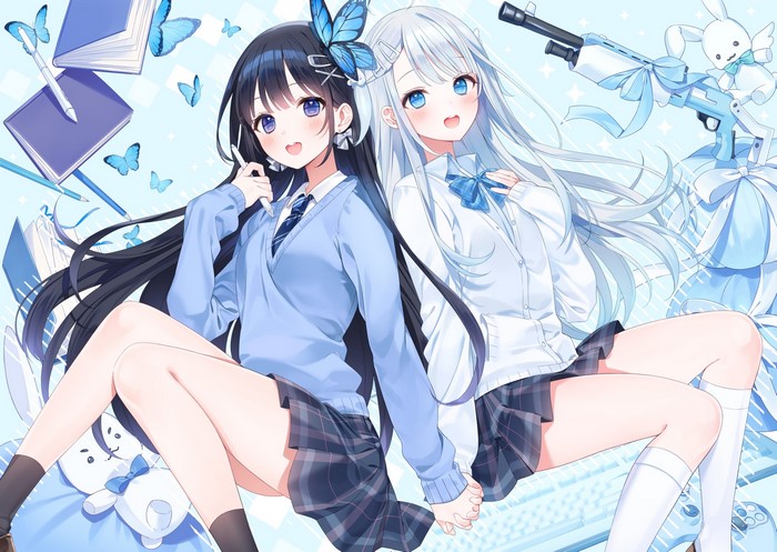 Atsumaru and Friend in School Uniforms