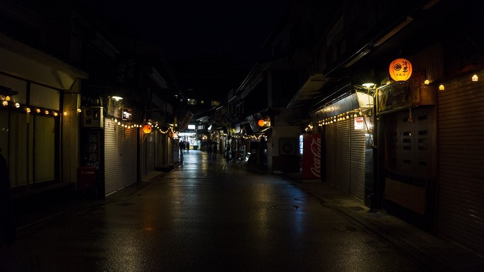 alleyway, street, night