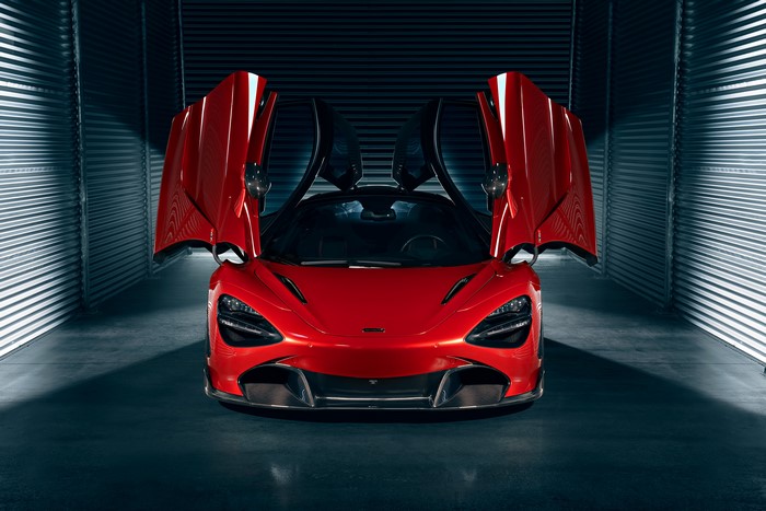 Red McLaren 720S with Butterfly Doors