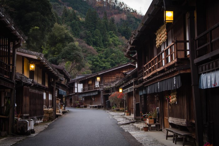 4K, Tsumago-juko, historic, Japan, architecture, village