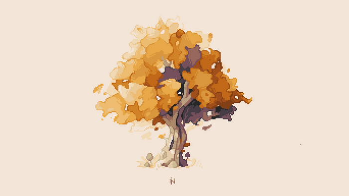 pixelated, nature, simple background, landscape, watercolor