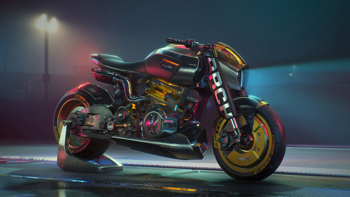 cyberpunk, Jakub Przybolewski, video game art, ARCH Motorcycle, digital art, futuristic, ARCH Nazaré, Cyberpunk 2077, motorcycle, video games