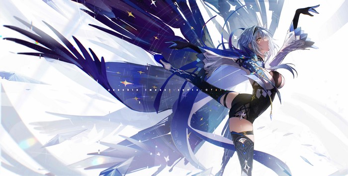Eula from Genshin Impact in 4K