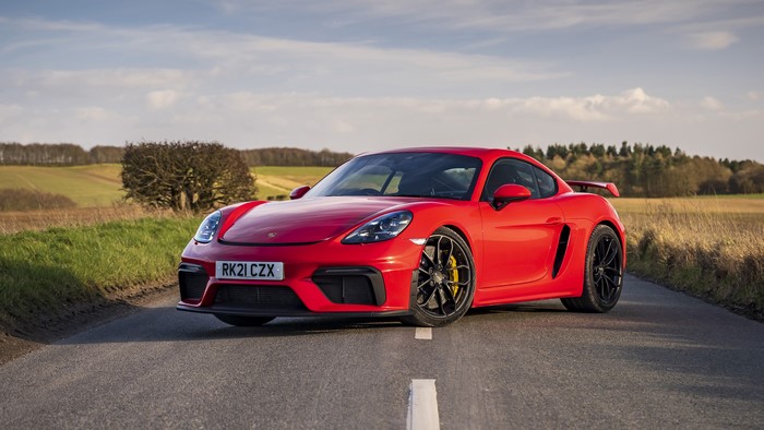 4K, car, Porsche 718, vehicle, sports car, red cars, road, Porsche, Porsche Boxster / Cayman, asphalt