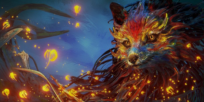 artwork, animals, fox